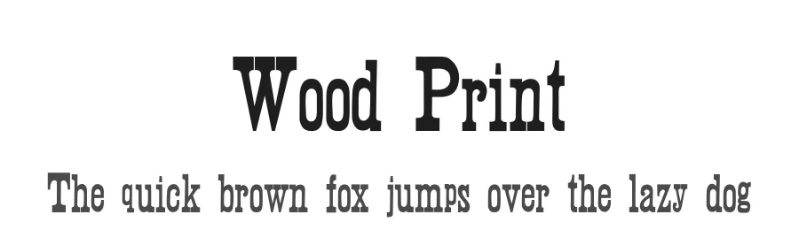 Wood Print by Elo  Marc — Decorative Font