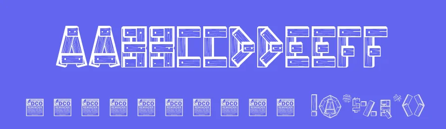 Wood Rocket by dcoxy - Greg Medina — Decorative Font — thumbnail 3