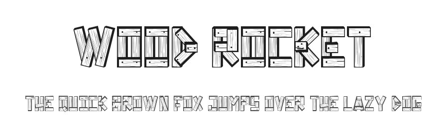 Wood Rocket by dcoxy - Greg Medina — Decorative Font