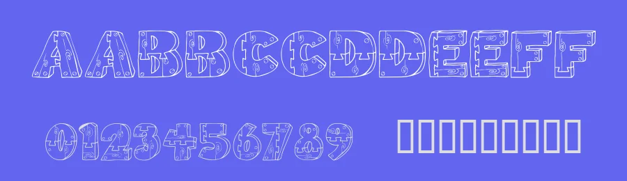 Wood Shapes — Decorative Font — thumbnail 3