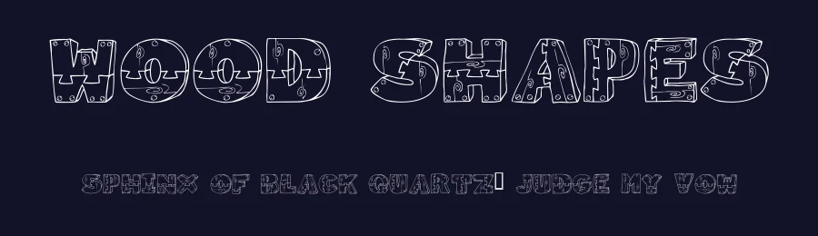 Wood Shapes — Decorative Font — thumbnail 2