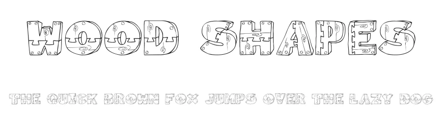Wood Shapes — Decorative Font