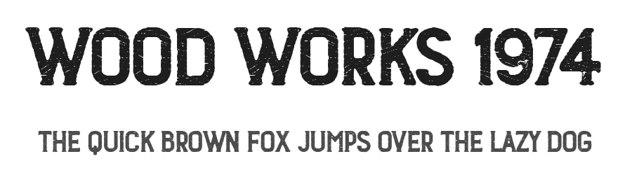 Wood Works 1974 by Woodcutter — Decorative Font