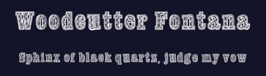 Woodcutter Fontana by Woodcutter — Decorative Font — thumbnail 2