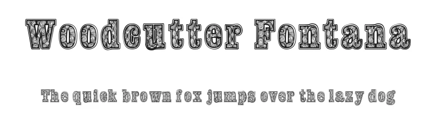 Woodcutter Fontana by Woodcutter — Decorative Font