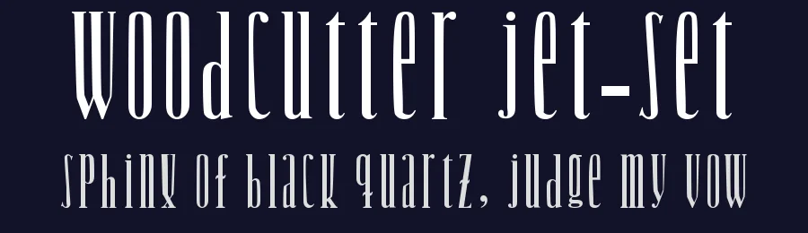 Woodcutter Jet-Set by Woodcutter — Decorative Font — thumbnail 2