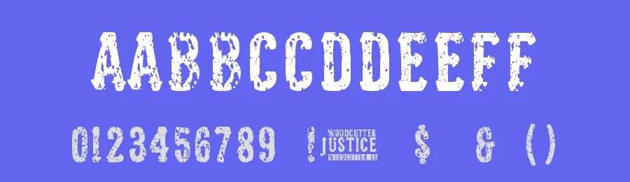 Woodcutter Justice by Woodcutter — Decorative Font — thumbnail 3