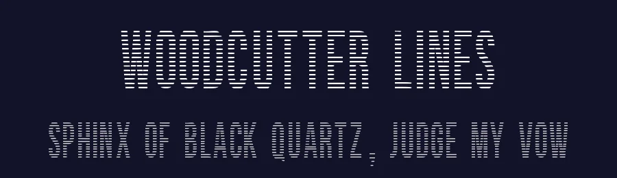 Woodcutter Lines by Woodcutter — Decorative Font — thumbnail 2