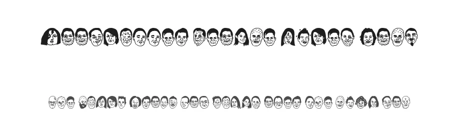 Woodcutter People Faces Vol3 by Woodcutter — Dingbats Font