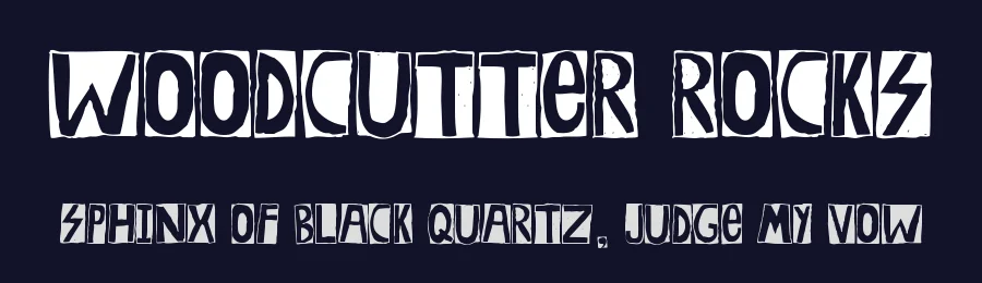 Woodcutter Rocks by Woodcutter — Decorative Font — thumbnail 2