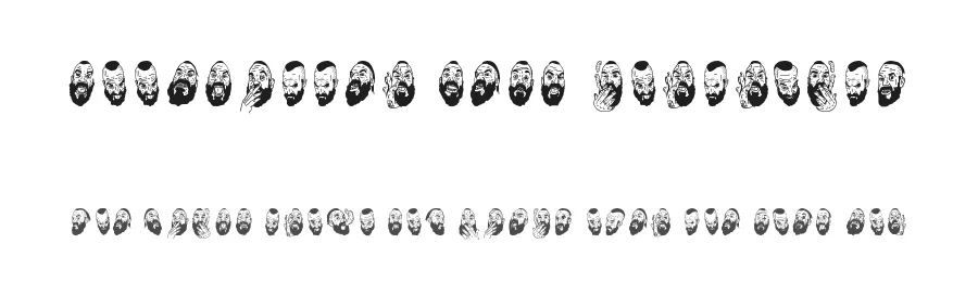 Woodcutter Self-portraits by Woodcutter β Dingbats Font