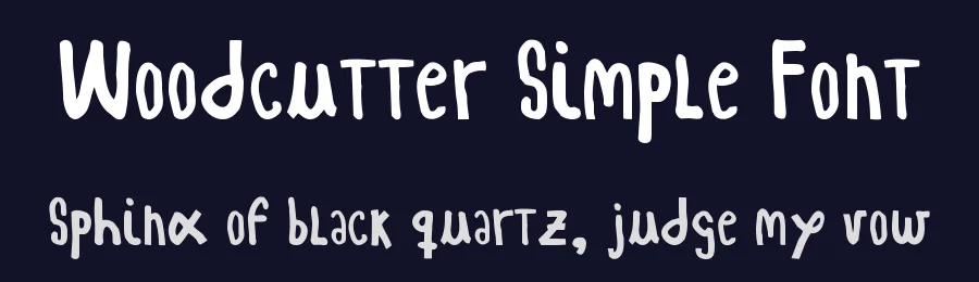 Woodcutter Simple Font by Woodcutter — Decorative Font — thumbnail 2
