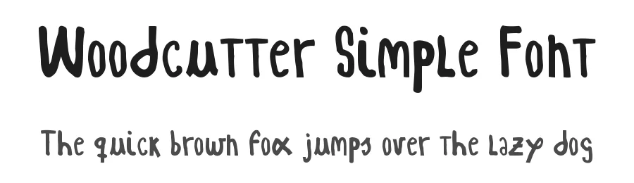 Woodcutter Simple Font by Woodcutter — Decorative Font