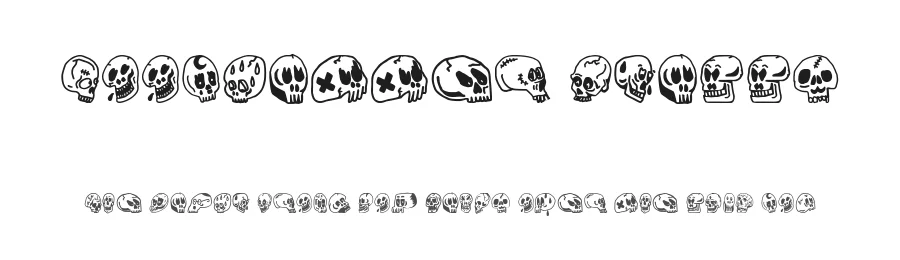 Woodcutter Skulls by Woodcutter — Dingbats Font