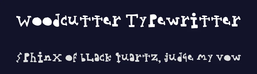 Woodcutter Typewritter by Woodcutter — Decorative Font — thumbnail 2