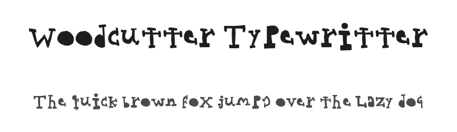 Woodcutter Typewritter by Woodcutter — Decorative Font