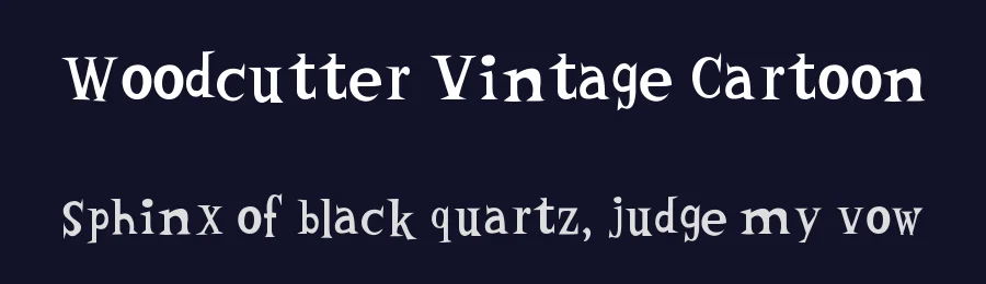 Woodcutter Vintage Cartoon by Woodcutter — Decorative Font — thumbnail 2