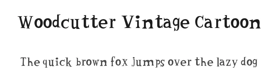 Woodcutter Vintage Cartoon by Woodcutter — Decorative Font
