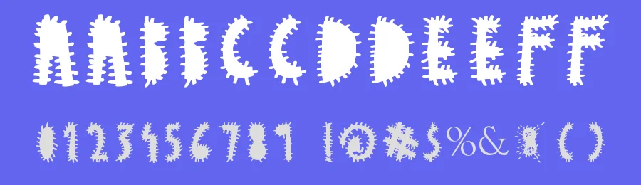 Woodcutter Virus by Woodcutter — Decorative Font — thumbnail 3