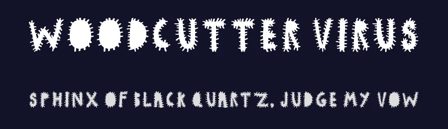 Woodcutter Virus by Woodcutter — Decorative Font — thumbnail 2