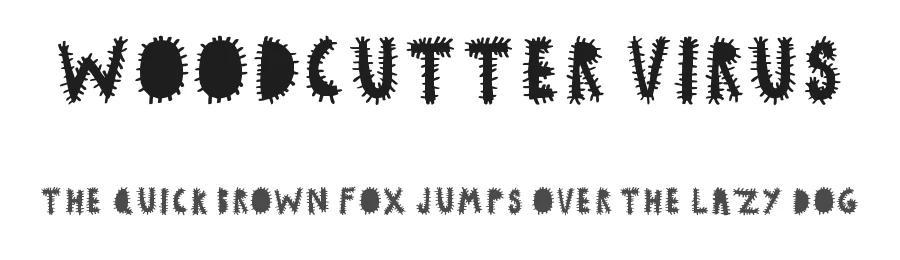 Woodcutter Virus by Woodcutter — Decorative Font