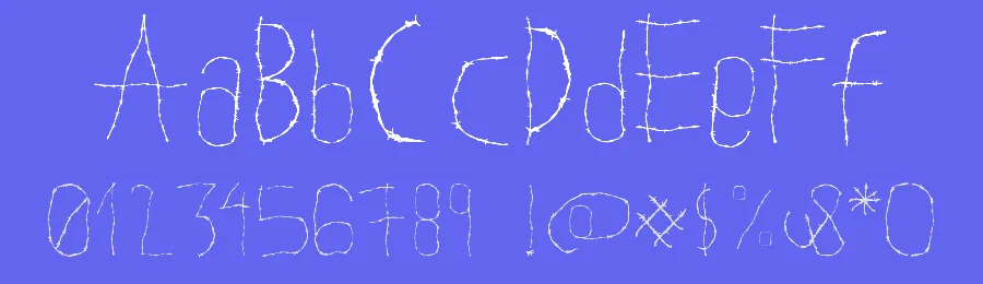 Woodcutter Wire Fence by Woodcutter — Decorative Font — thumbnail 3