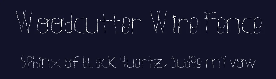 Woodcutter Wire Fence by Woodcutter — Decorative Font — thumbnail 2