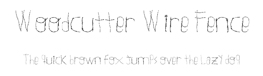 Woodcutter Wire Fence by Woodcutter — Decorative Font