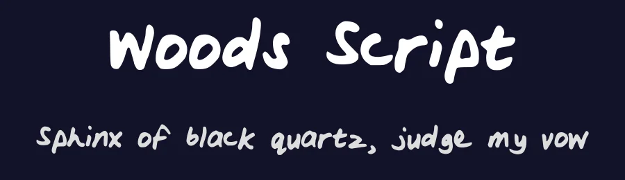 Woods Script by Richard Woods — Script Handwritten Font — thumbnail 2