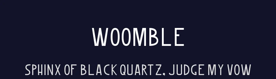 Woomble by The Space Wanderer — Sans Serif Font — thumbnail 2