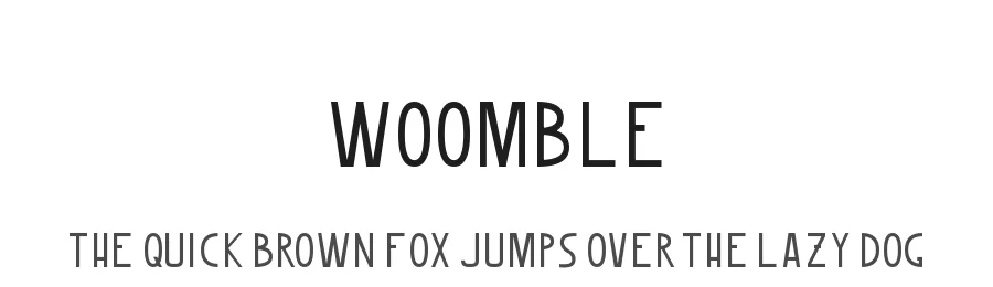 Woomble by The Space Wanderer — Sans Serif Font