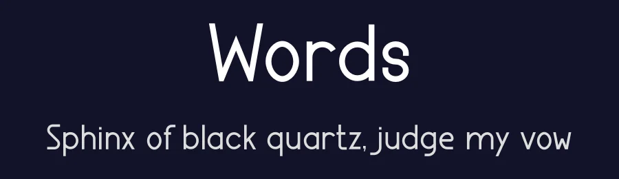 Words by Design Vector10 — Sans Serif Font — thumbnail 2