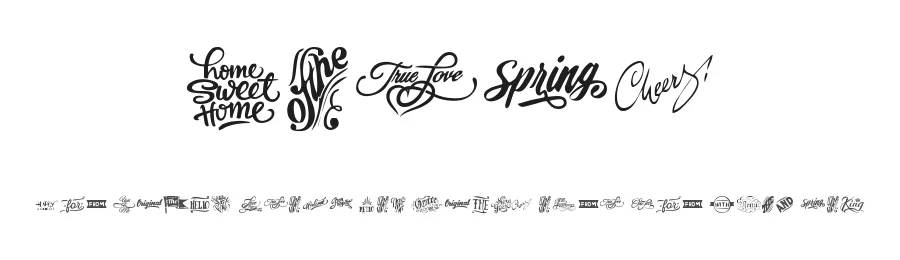 Words by Woodcutter — Dingbats Font