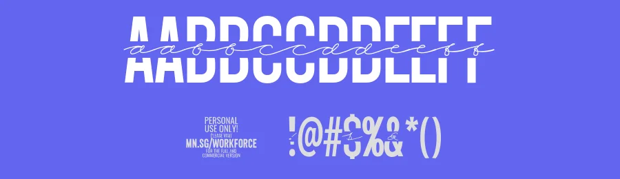 Workforce Taped by Måns Grebäck — Decorative Font — thumbnail 3