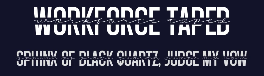 Workforce Taped by Måns Grebäck — Decorative Font — thumbnail 2