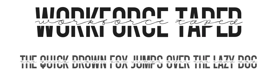 Workforce Taped by Måns Grebäck — Decorative Font