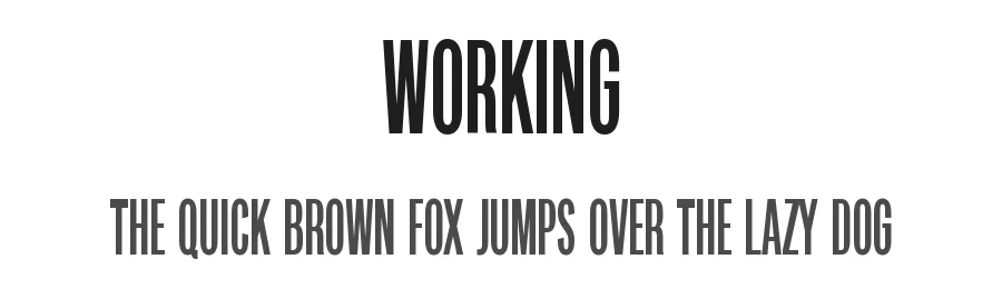 Working by Graphicxell — Sans Serif Font