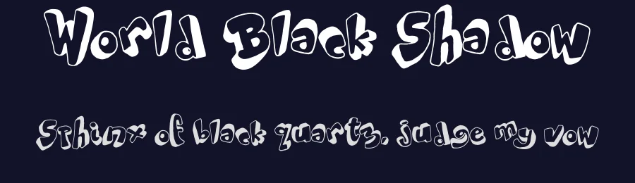 World Black Shadow by imagex — Decorative Font — thumbnail 2