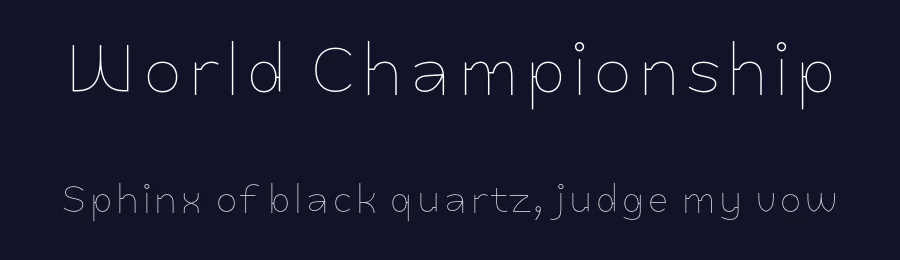 World Championship by Måns Grebäck — Decorative Font — thumbnail 2