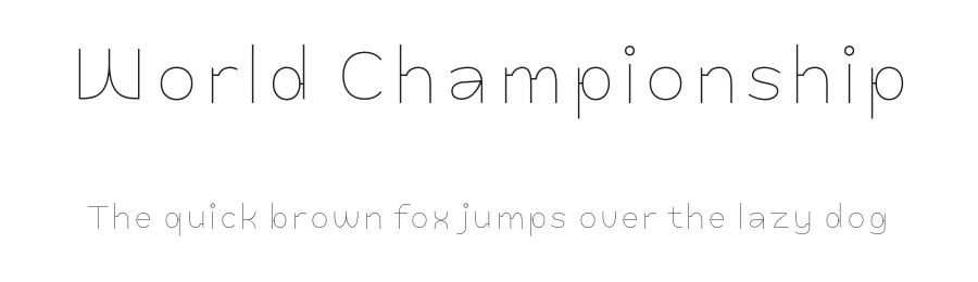 World Championship by Måns Grebäck — Decorative Font