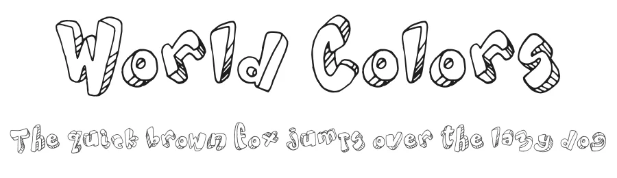 World Colors by imagex — Decorative Font