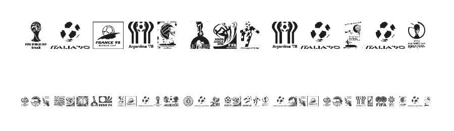 World Cup logos by Ding Bang — Dingbats Font
