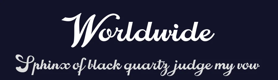 Worldwide by Billy Argel Fonts ® — Script Handwritten Font — thumbnail 2