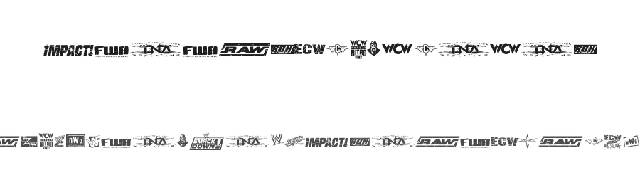 Pro Wrestling Logos by Steve Ferrera — Dingbats Font