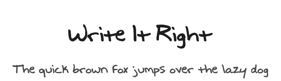 Write It Right