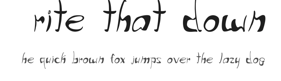 Write that down