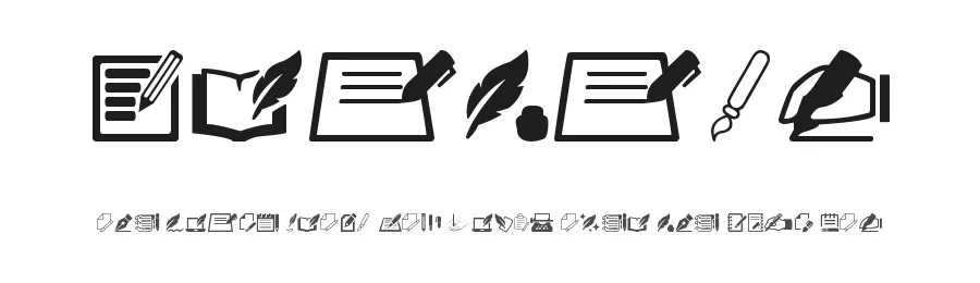 Writing by Woodcutter — Dingbats Font