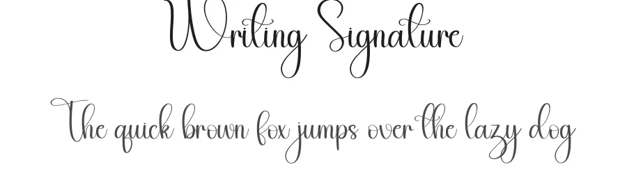 Writing Signature