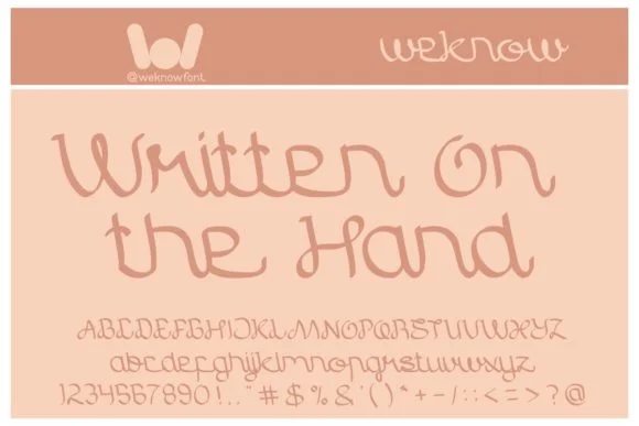 Written on the Hand Font by weknow — Script Handwritten Font