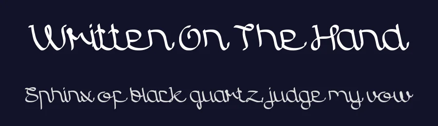 Written On The Hand by weknow — Script Handwritten Font — thumbnail 2